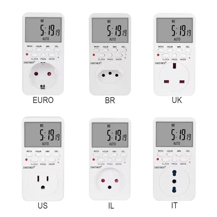 Minuteur programmable numérique LCD pour prises UE