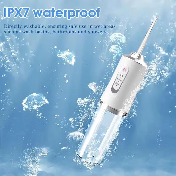 Irrigateur Chevportable USB, hydropulseur dentaire, jet d'eau, outils de sélection de livres, dents, 200ml, 4 buses