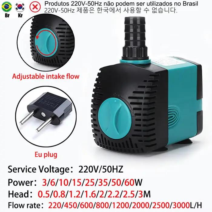 Pompe Submersible à Débit Réglable pour Aquarium Filtre Inférieur Aspiration Silencieuse Pompe d'Eau Polyvalente Occasions Spéciales
