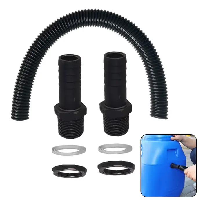 Kit de tuyau de dérivation d'eau de pluie 3/4 pour connecter deux fûts à l'eau et optimiser la réutilisation