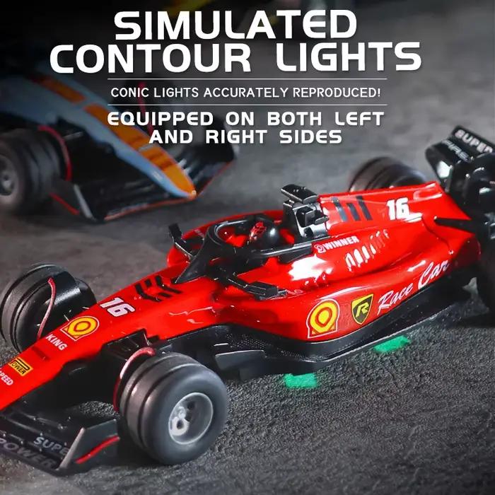 F1 Formule Racing Car 1:64 RC Car mini 2.4G APP Control Alliage Voiture télécommandée avec jouets légers pour cadeaux de Noël pour enfants