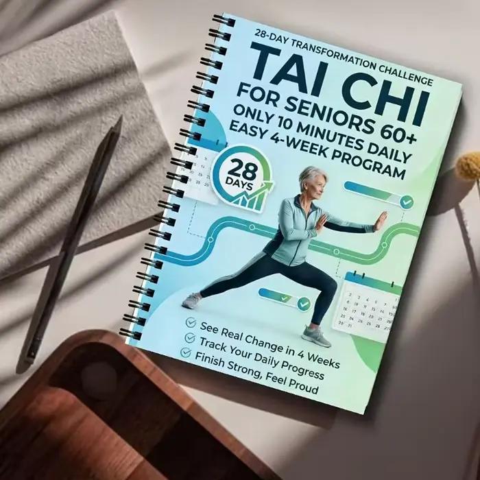 Défi de transformation en 28 jours, Tai Ji pour les seniors uniquement, 10 minutes par jour, marche Tai Ji facile, programme de 4 semaines, livre