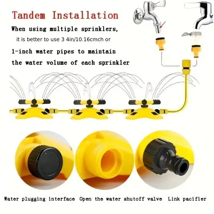 Arroseur plastique rotatif 360° FLOWERS SPRAL pour jardinage professionnel et amateurs occassions spéciales