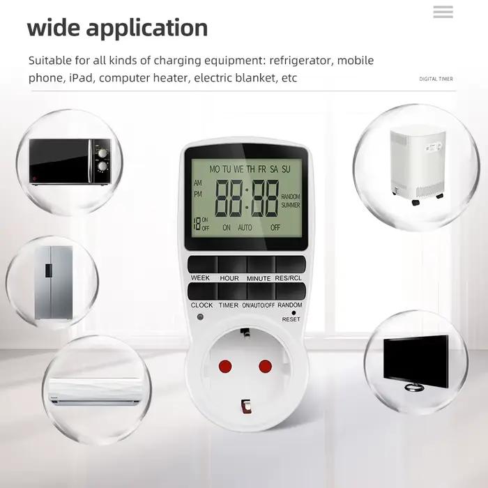 Minuterie numérique interrupteur ue Programmable prise de synchronisation électronique US UK FR AU
