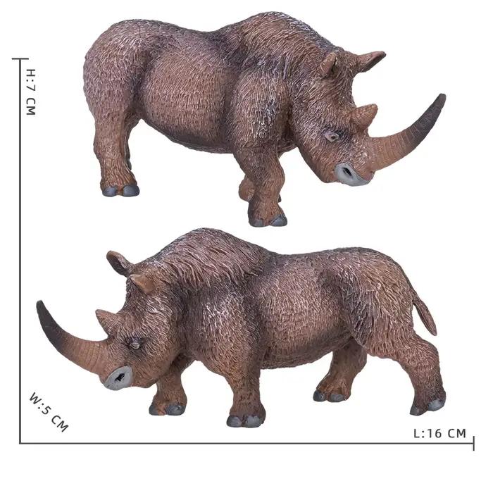 Collection de figurines d'action mammouth pour enfants, modèle laineux, rhinocéros, âge de la glace, dent de sabre, tigre dos, jouet pour enfants, cadeau de simulation