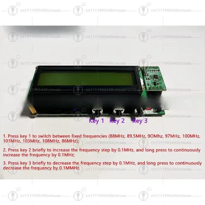 Module d'émission FM, émetteur numérique stéréo FM, microphone sans fil, circuit imprimé de microphone