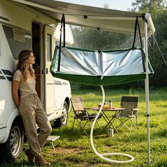 Collecteur d'eau de pluie pour jardin, tissu de récupération d'eau avec tuyau, filtre attrape-pluie pour pelouse, extérieur, jardin, balcon, camping