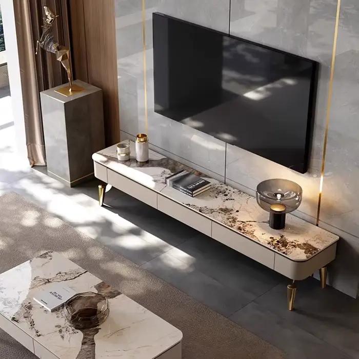 Meubles de télévision italiens modernes Design tiroirs Style Table de télévision Premium luxe à la mode élégant Muebles Para Hogar meubles de salon