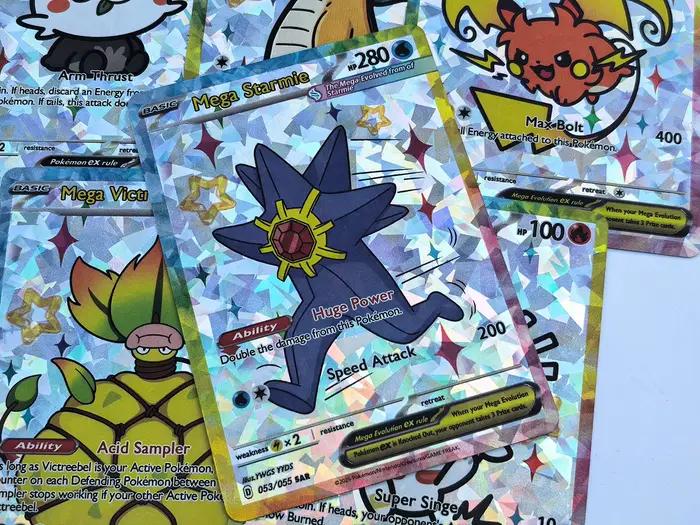 55 cartes à collectionner classiques Pokémon holographiques brillantes et mignonnes, version anime, Gengar, Charizard, Eevee
