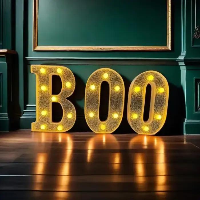 Lettres lumineuses LED de 21 cm, lettres et chiffres argentés, lumière de nuit, décoration pour la maison, Noël, anniversaire, fête