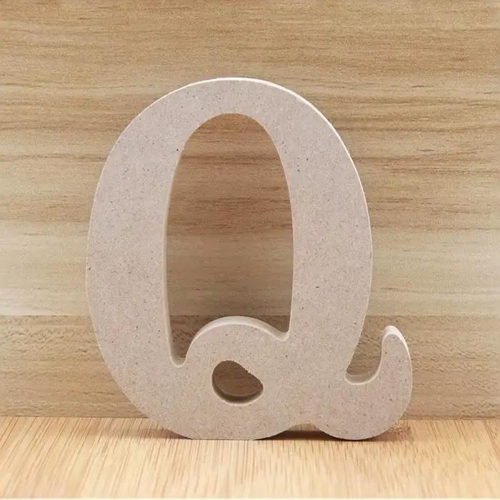 26 lettres de l'alphabet en bois, bricolage artisanal, lettres décoratives tridimensionnelles, décorations, fournitures artisanales