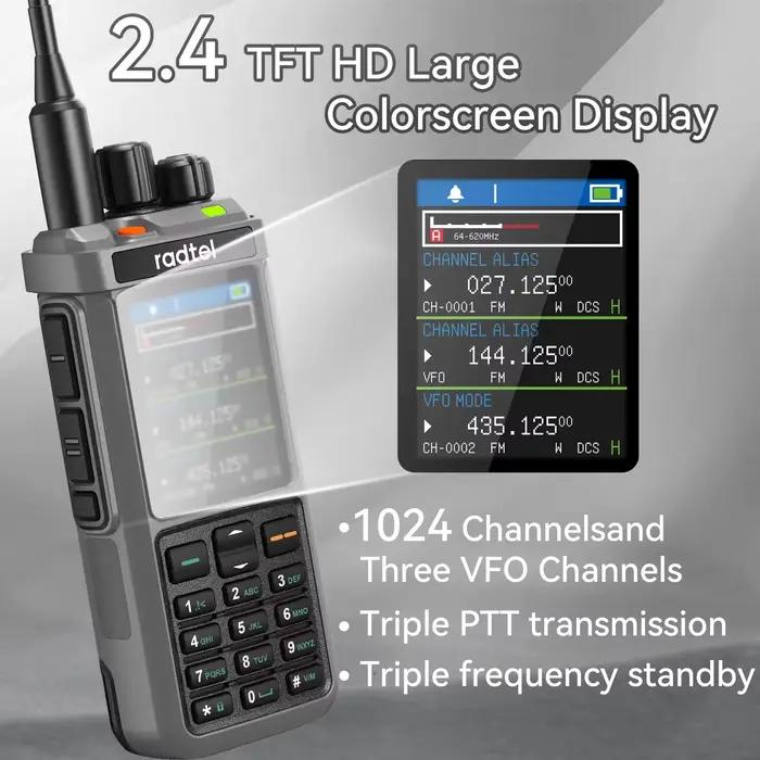 Radtel RT-880G CB Radio 10w radio amateur toutes bandes avec fonctions APRS et GPS. Cela couvre les bandes HF, UHF et VHF et la bande UHF