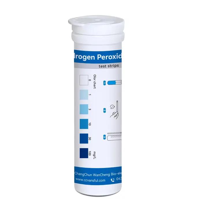 Bandes de test pour l'eau au peroxyde d'hydrogène H2O2 0-100Mg/L pour piscine