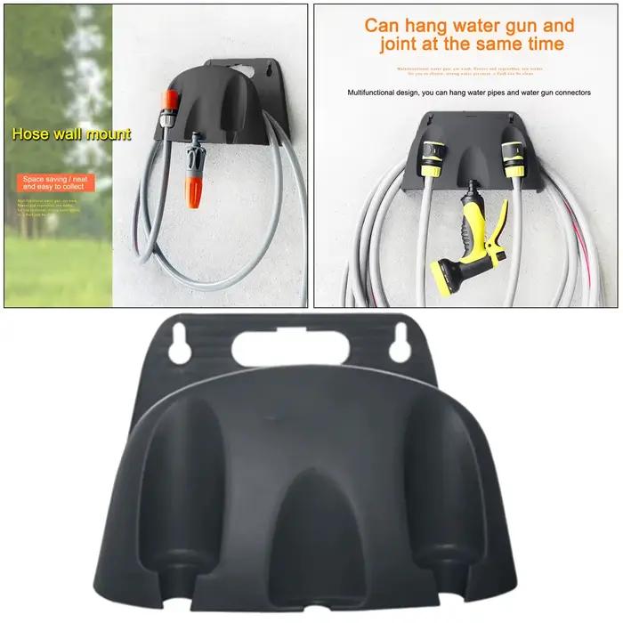 Un support de tuyau d'arrosage mural en plastique robuste pour stocker l'arrosage et l'irrigation du jardin extérieur