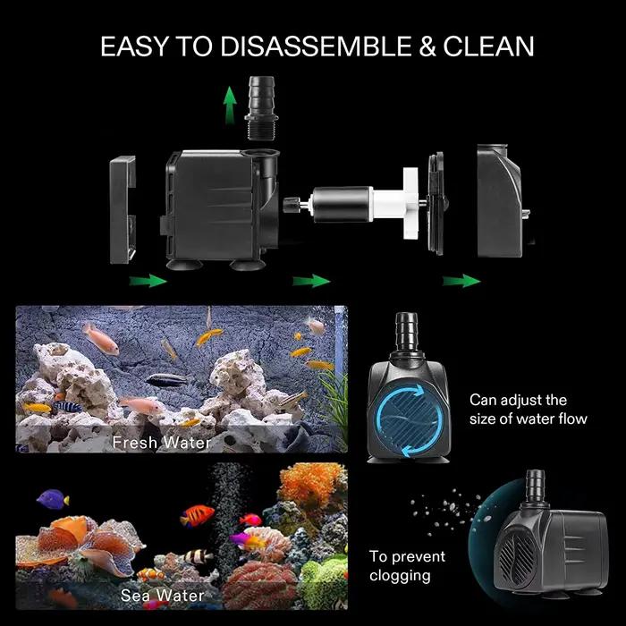 Pompe Submersible 110V 2000L/H 20W