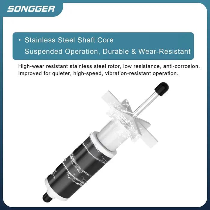 Pompe Submersible Silencieuse 220V pour Aquarium Circulation d'Eau Aspiration Latérale Petit Format Arbre en Céramique et Acier 35W-150W