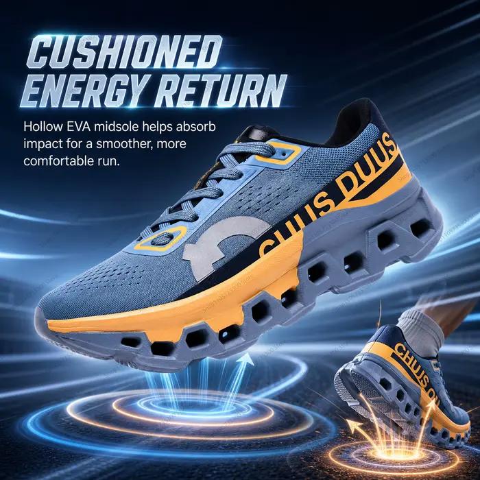 Nouvelles chaussures de course Marathon Air Cushion pour hommes, respirantes, légères, confortables, pour la course à pied et l'entraînement sportif.