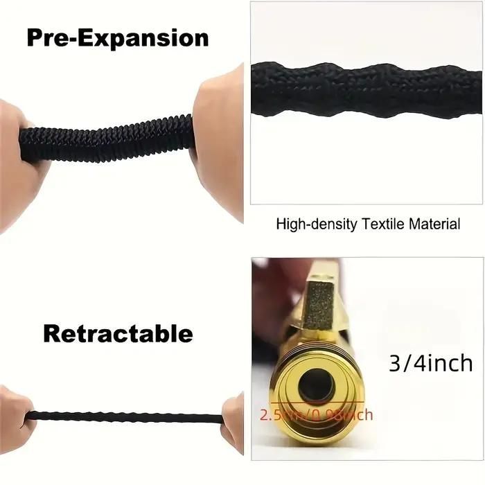 Tuyau d'eau 3/4 standard américain de jardin avec joint bimétallique extensible