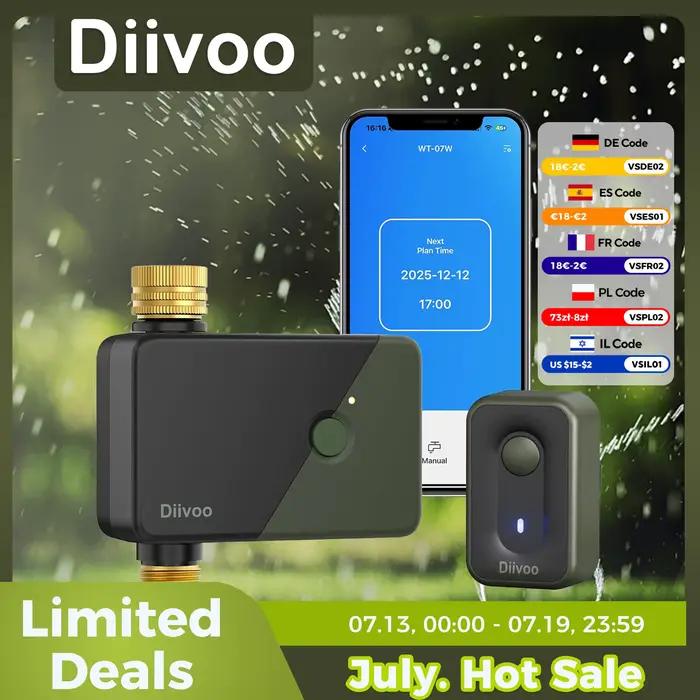 Programmateur d'arrosage WiFi Diivoo 1 zone