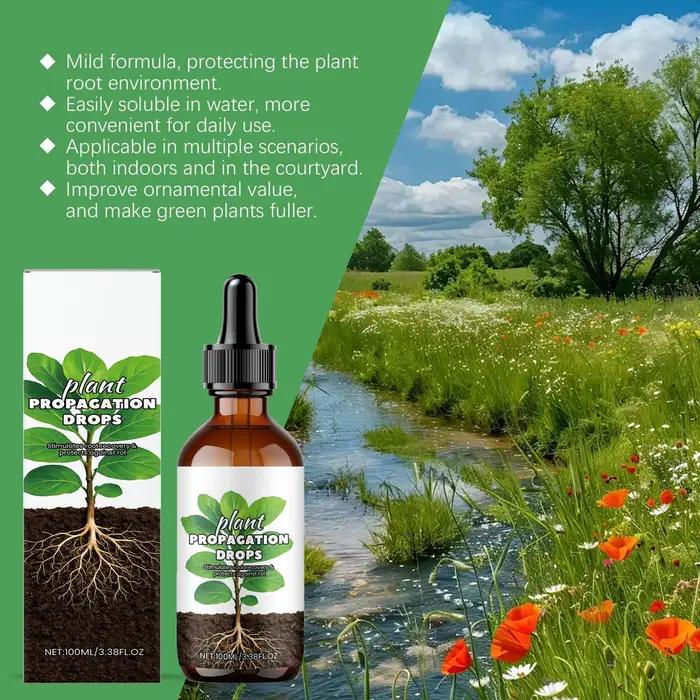 Stimulant de racines pour plantes saines et fortes jardinage intérieur extérieur propagation d'eau système de racines plus saines croissance prolongée revitalisation feuilles jaunies design ergonomique application précise sans gaspillage