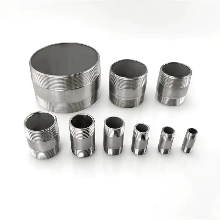 Tétine ronde mâle courte 1/8 "1/4" 3/8 "1/2" - 4 "NPT BSPT