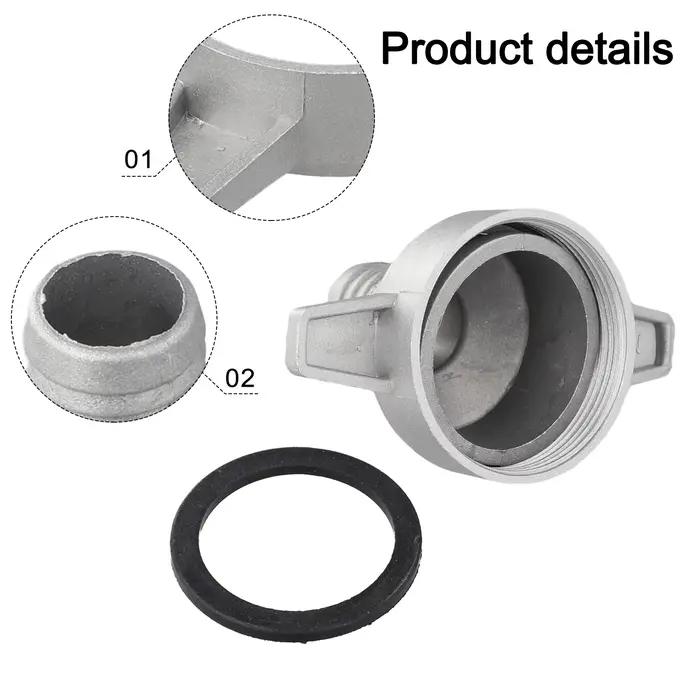 Connecteur de tuyau en aluminium pour pompe à eau avec joint en caoutchouc pour une connexion sécurisée et étanche dans diverses tailles de tuyaux