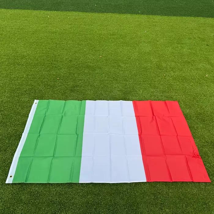Drapeau italien 150x90cm, grand drapeau national italien 3x5 pieds, en polyester, double couture, décoration intérieure et extérieure