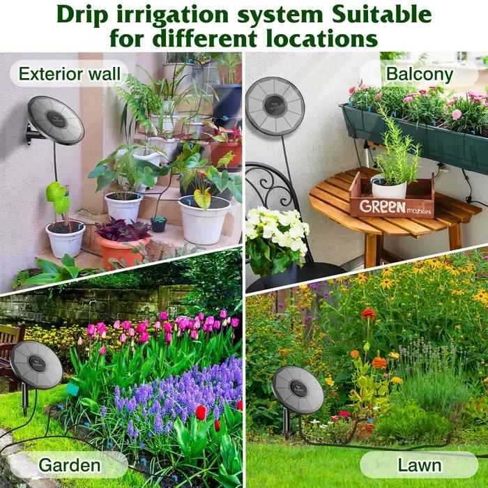 Système d'irrigation solaire 3W avec batterie intégrée de 2200 mAh