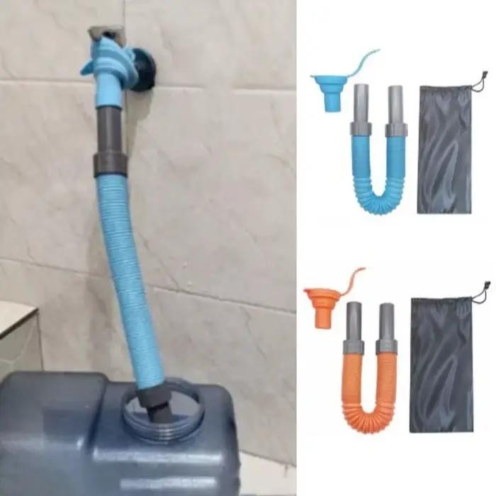 Tuyau d'arrosage télescopique extensible anti-éclaboussures en silicone pour l'extérieur avec sac de transport