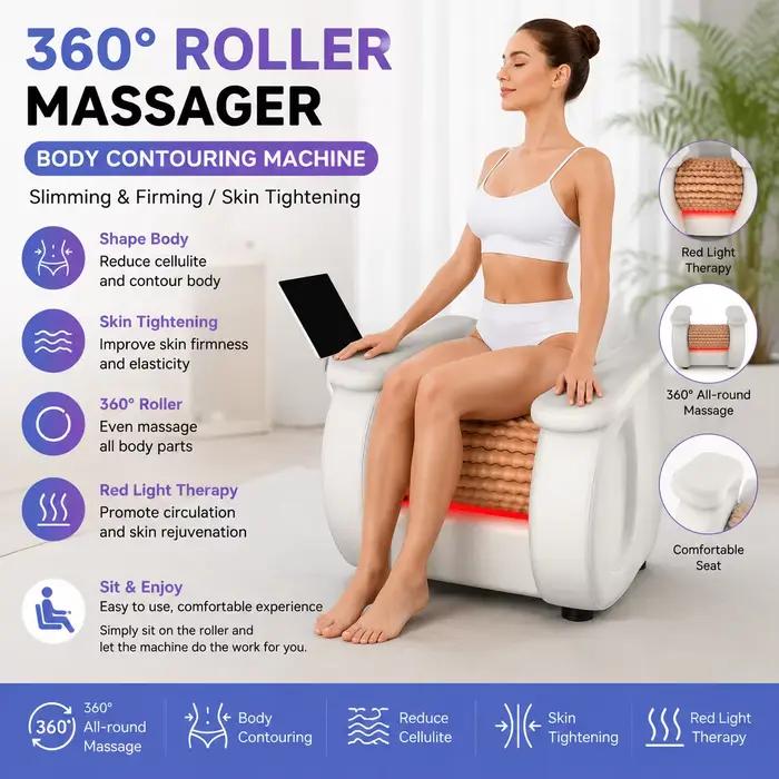 NOUVEAU Fauteuil de massage corporel à rouleaux pour la perte de poids, relaxation complète du corps, masseur à rouleaux 3D, brûleur de graisse, machine de remodelage corporel et de renforcement muscu