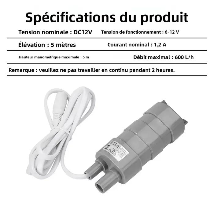 Pompe à eau submersible 12V DC 17W