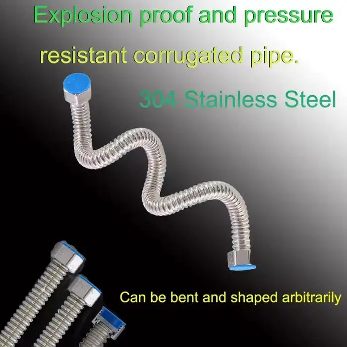 20-200 cm G1/2 "tuyau ondulé en acier inoxydable connecteurs