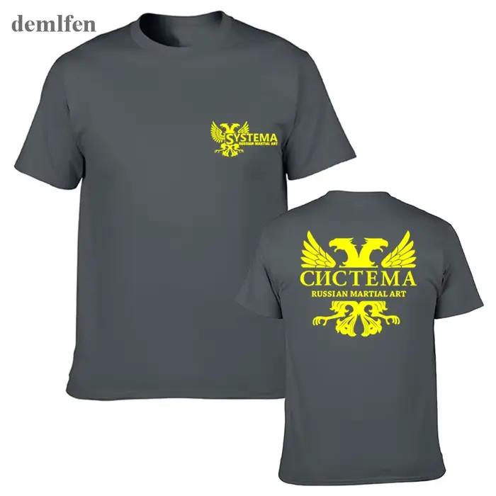 T-shirt d'art martial de l'armée russe Systema Spetsnaz pour hommes, t-shirt de saut main à main, t-shirts en coton pour hommes, nouveau