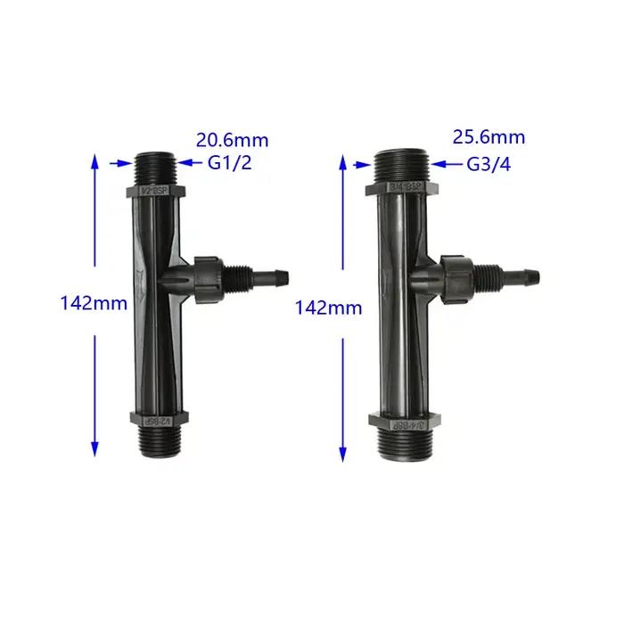1/2 "3/4" 1 "système de fertilisation venturi d'irrigation engrais automatique injecteur d'engrais