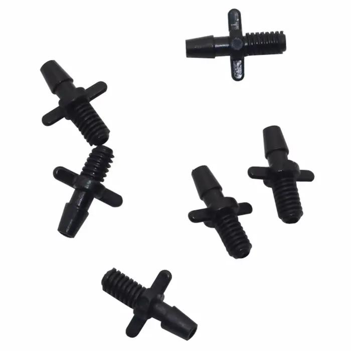 Connecteurs barbelés pour tuyau de jardin 3/5mm filetage 5mm double voie 50 pièces pour irrigation paysagère et balconnement