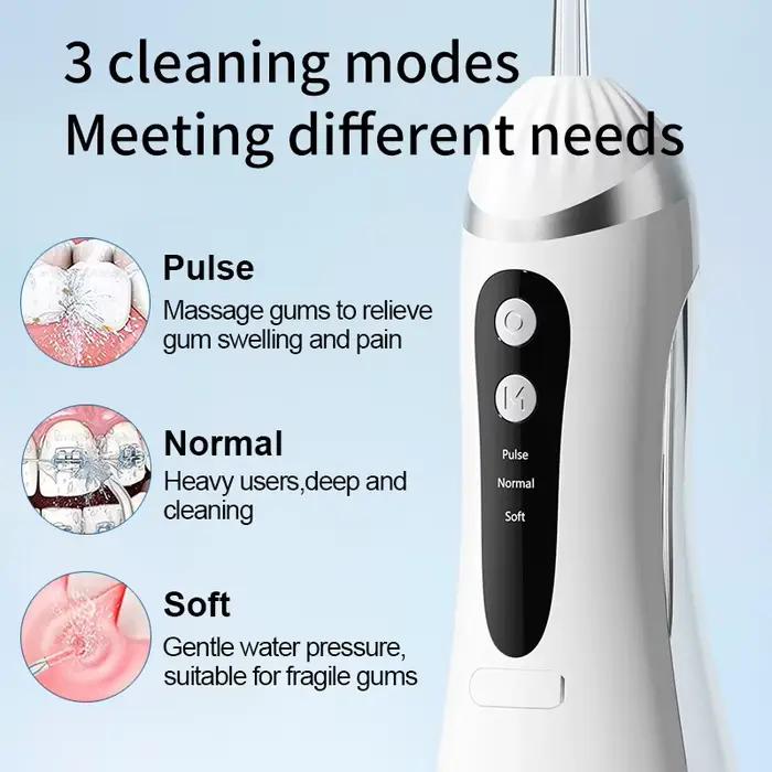 Irrigateur buccal, Jet d'eau dentaire Portable, Jet d'eau dentaire Rechargeable pour le nettoyage des dents