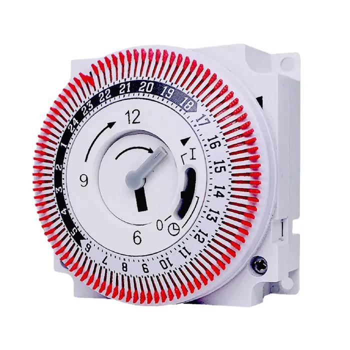 Prise Minuterie Mécanique GT01 24H Programmable Interrupteur Automatique Par Intervalles de 15 Minutes pour Appareils Électroménagers Contrôle Marche Arrêt