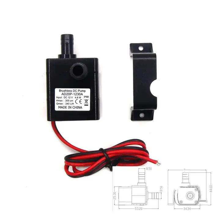 Câblage 4.8 w 24 V 12 V DC pompe submersible aquarium