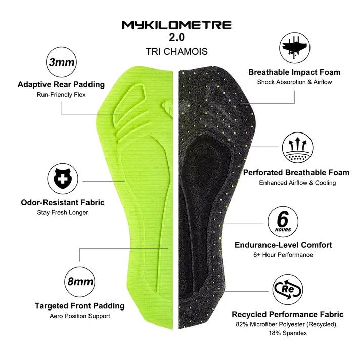 Combinaison de triathlon pour homme, séchage rapide, légère, une pièce, manches courtes - Vêtement de compression aérobie pour triathlète, natation, cyclisme