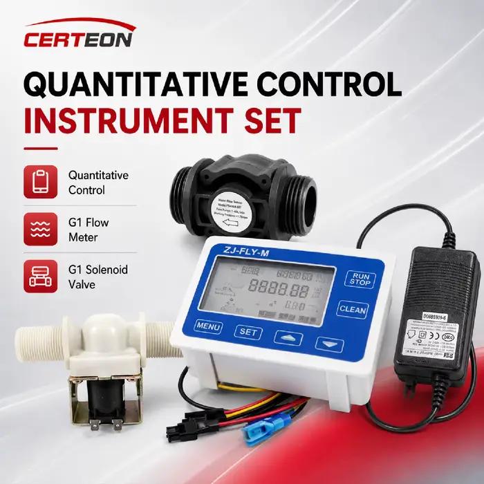 Contrôleur de Dosage LCD ZJ-LCD-M pour Tube 1 Pouce Débitmètre 0.1-9999L/Gal Contrôle Quantitatif Industriel Pétrole Chimie Agroalimentaire Affichage Numérique