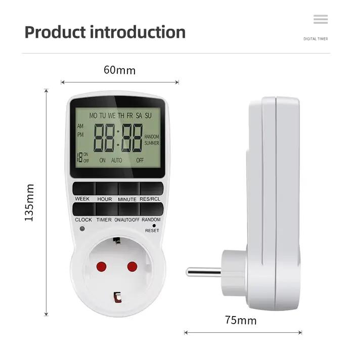 Minuterie numérique interrupteur ue Programmable prise de synchronisation électronique US UK FR AU