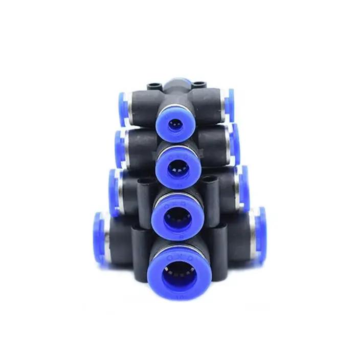 Raccords pneumatiques en plastique PU PY PM PV PE pour système d'arrosage, variété de couleurs pour jardinage et arrosage efficace