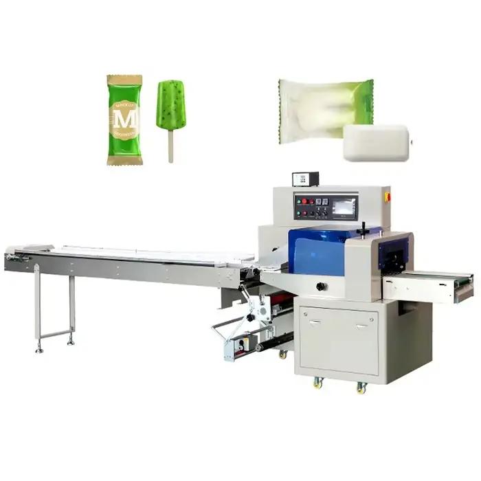 Machine d'emballage flexible pour oreillers, pour scellage rapide des snacks, des bonbons et des produits d'usage quotidien, personnalisable