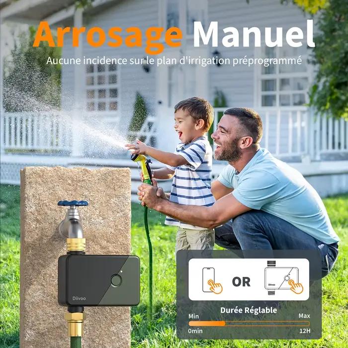 Programmateur d'arrosage WiFi Diivoo 1 zone