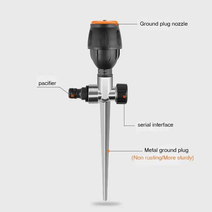 Arroseur à bras oscillant en alliage 360° pour jardin et pelouse kit d'arrosage automatique sans produits chimiques pour aménagement paysager et irrigation agricole
