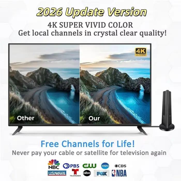 Antenne numérique HDTV intérieure VUELVE 360 ° & Antenne TV de réception longue portée pour antenne TV DVB-T DVB-T2