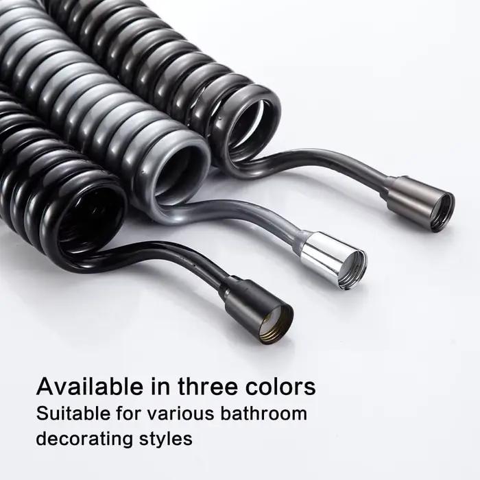 Nouveau 1.5/2/3/5M ressort Flexible rétractable tuyau pour pomme de douche toilette Bidet