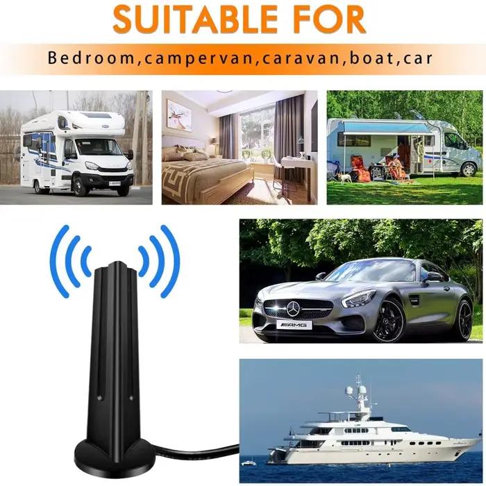Antenne numérique HDTV intérieure VUELVE 360 ° & Antenne TV de réception longue portée pour antenne TV DVB-T DVB-T2
