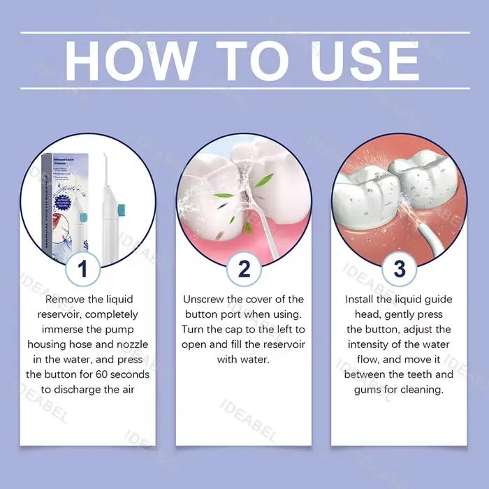 Hydropulseur Portable, Brosse à Dents à Jet d'Eau, Cure-Dents, Irrigateur Nasal, Nettoyeur Dentaire, Hygiène Buccale
