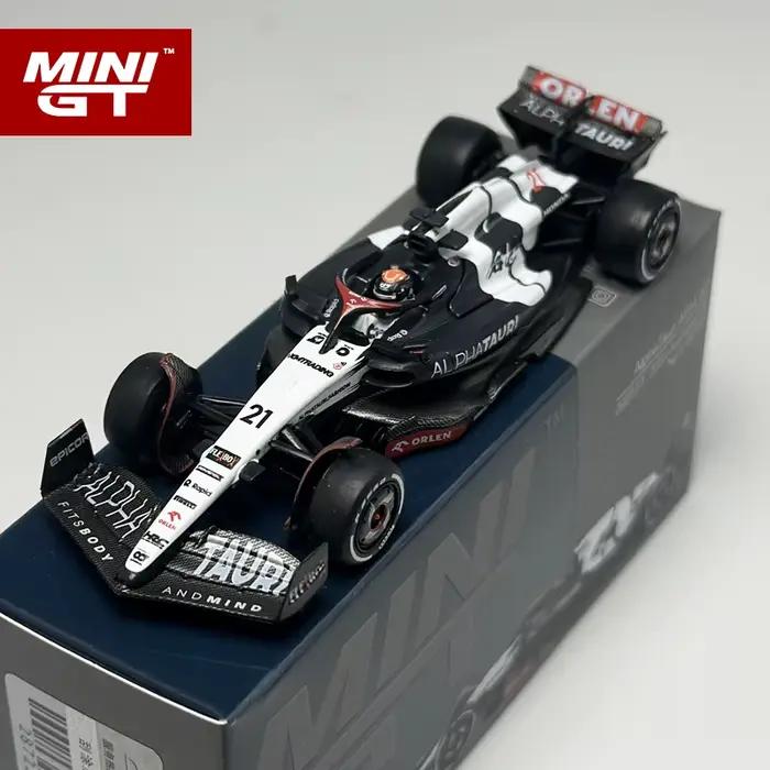 MINIGT 1:64 AlphaTauri AT04 # 22 # 21 Yuki Tsunoda Nyck de Vries 2023 F1 2023 modèle de voiture en alliage Grand Prix australien 726 727